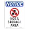 Signmission OSHA Notice, 7" Height, Not A Storage Area Sign With Symbol, 7" X 5", Portrait OS-NS-D-57-V-15129 - alternate 1